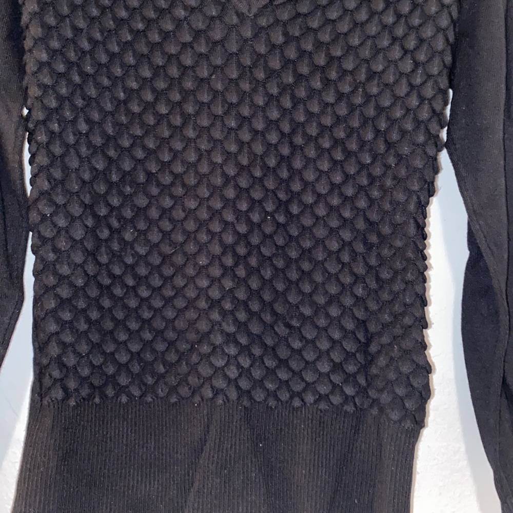 ten percent silk sweater with raised shell pattern